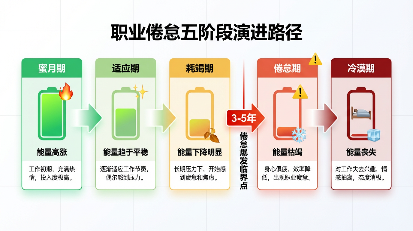 职业倦怠五阶段演进路径
