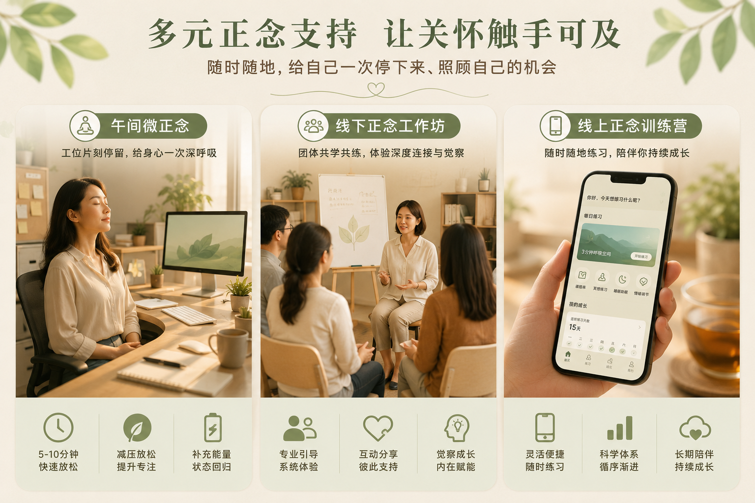 EAP正念支持形式示意图