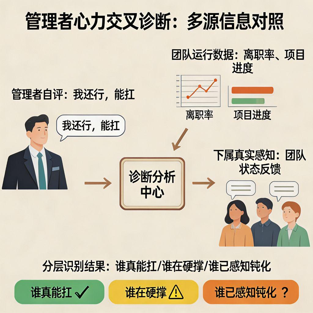 管理者心力交叉诊断的多源信息对照图